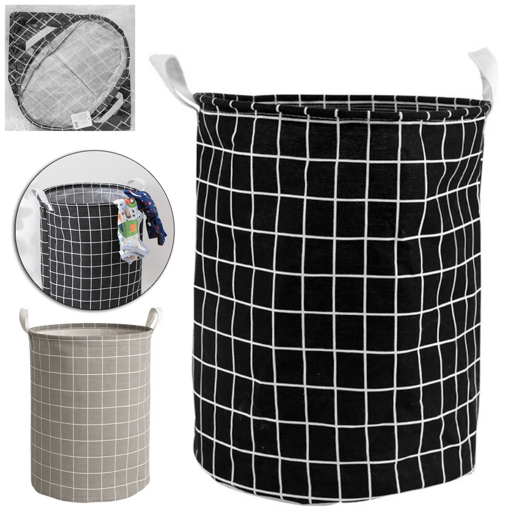 CESTO ORGANIZADOR DE POLIESTER DOBRAVEL COM ALCA 43X35CM DE Ø