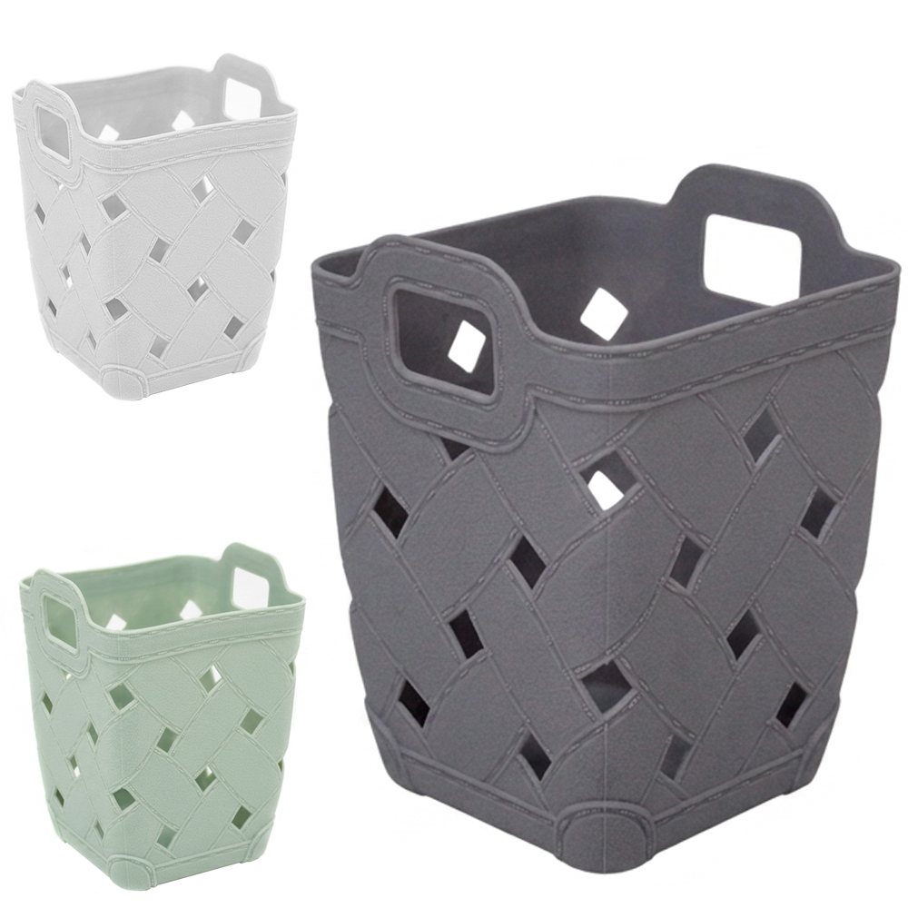 PORTA TRECO / CANETA / LAPIS MULTIUSO DE PLASTICO QUADRADO COM ALCA BORDA COSTURA COLORS 13X9,5CM