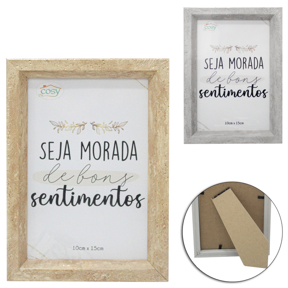 PORTA RETRATO 10X15 COM MOLDURA DE PLASTICO TMD