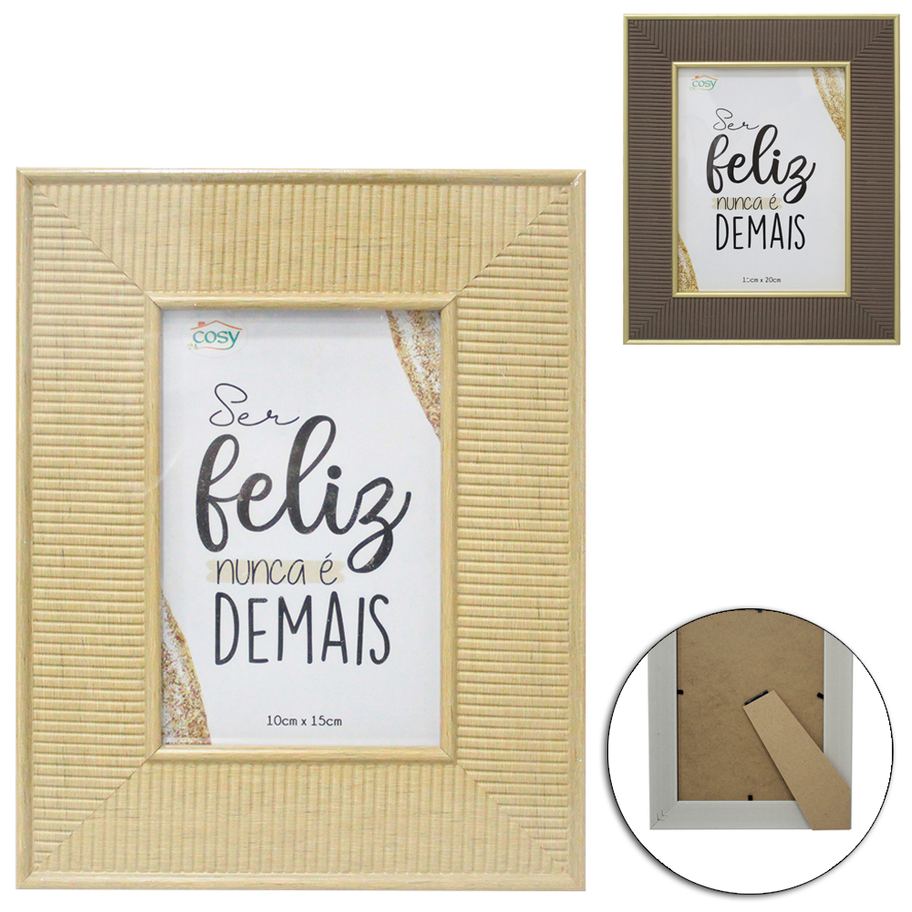 PORTA RETRATO 10X15 COM MOLDURA DE PLASTICO TMD