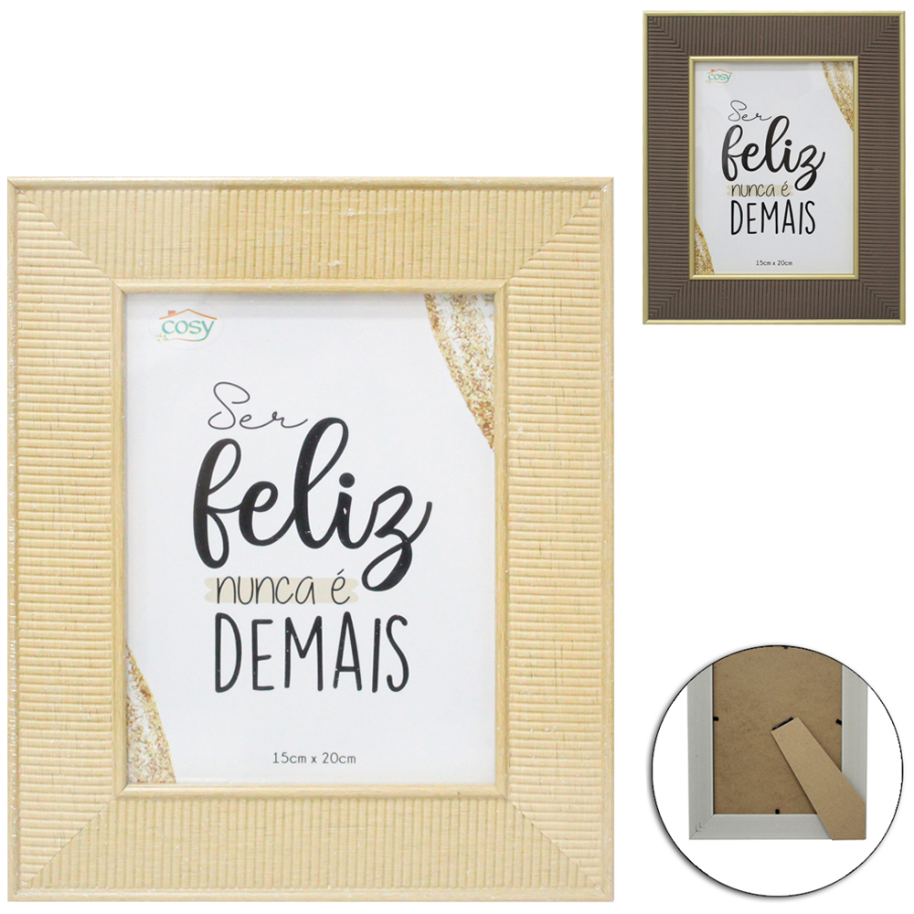 PORTA RETRATO 15X20 COM MOLDURA DE PLASTICO TMD