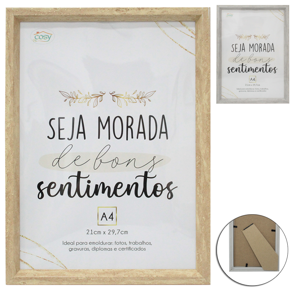 QUADRO PARA DIPLOMAS / CERTIFICADOS A4 DE PLASTICO TMD 29,7X21CM