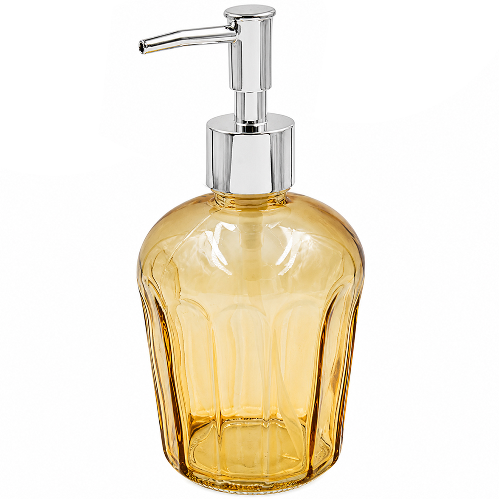 PORTA SABONETE LIQUIDO DE VIDRO REDONDO NEX HOME TRANSCOLOR 300ML