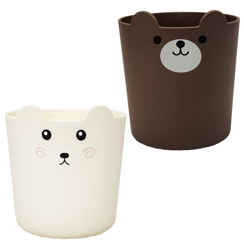 CESTO ORGANIZADOR PORTA TRECO DE PLASTICO REDONDO URSO 11,5X9,9CM DE Ø