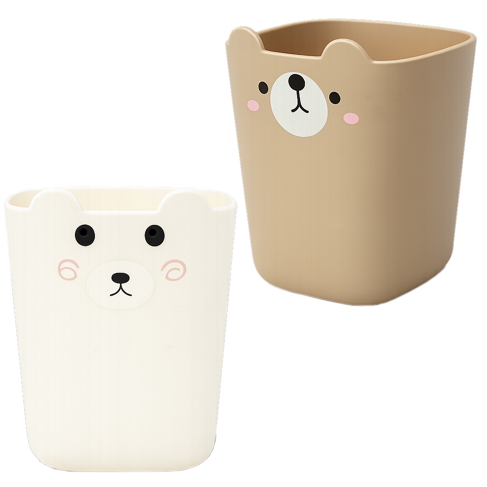 CESTO ORGANIZADOR PORTA TRECO DE PLASTICO QUADRADO URSO 11X9CM