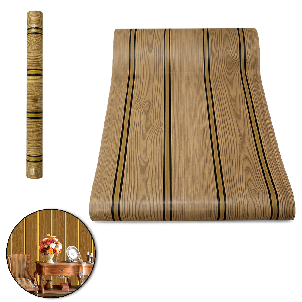 PAPEL DE PAREDE ROLO AUTOADESIVO LAMINADO MADEIRA 45CMX5M