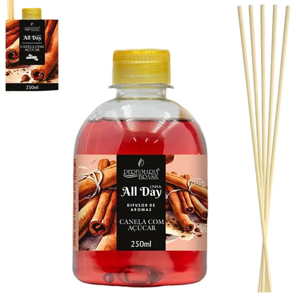 DIFUSOR DE AROMAS PARA AMBIENTES CANELA COM ACUCAR ALL DAY 250ML