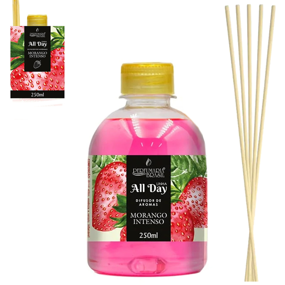 DIFUSOR DE AROMAS PARA AMBIENTES MORANGO INTENSO ALL DAY 250ML