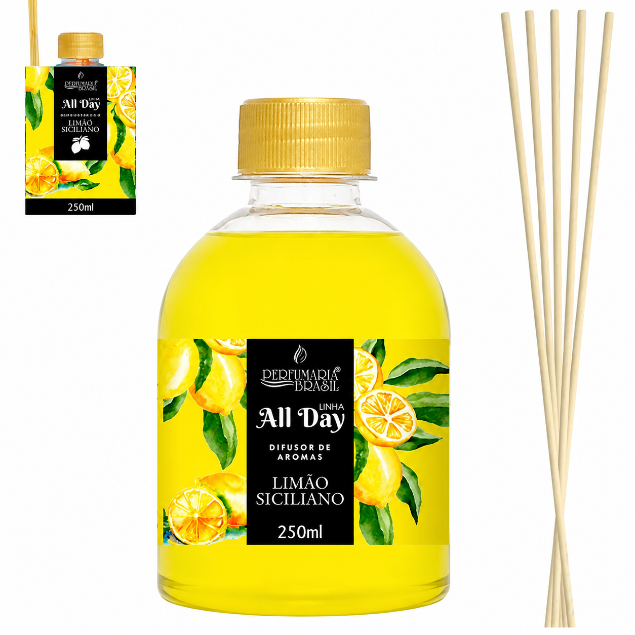 DIFUSOR DE AROMAS PARA AMBIENTES LIMAO SICILIANO ALL DAY 250ML
