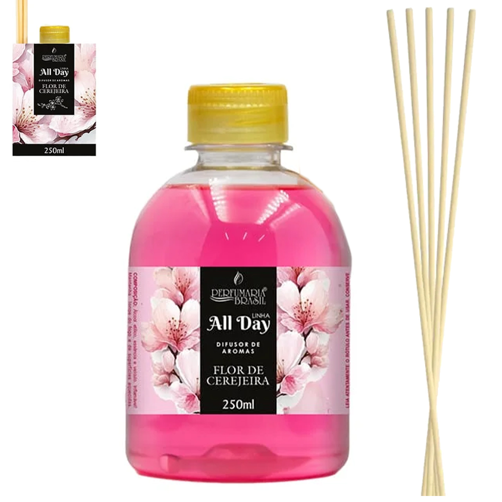 DIFUSOR DE AROMAS PARA AMBIENTES FLOR DE CEREJEIRA ALL DAY 250ML