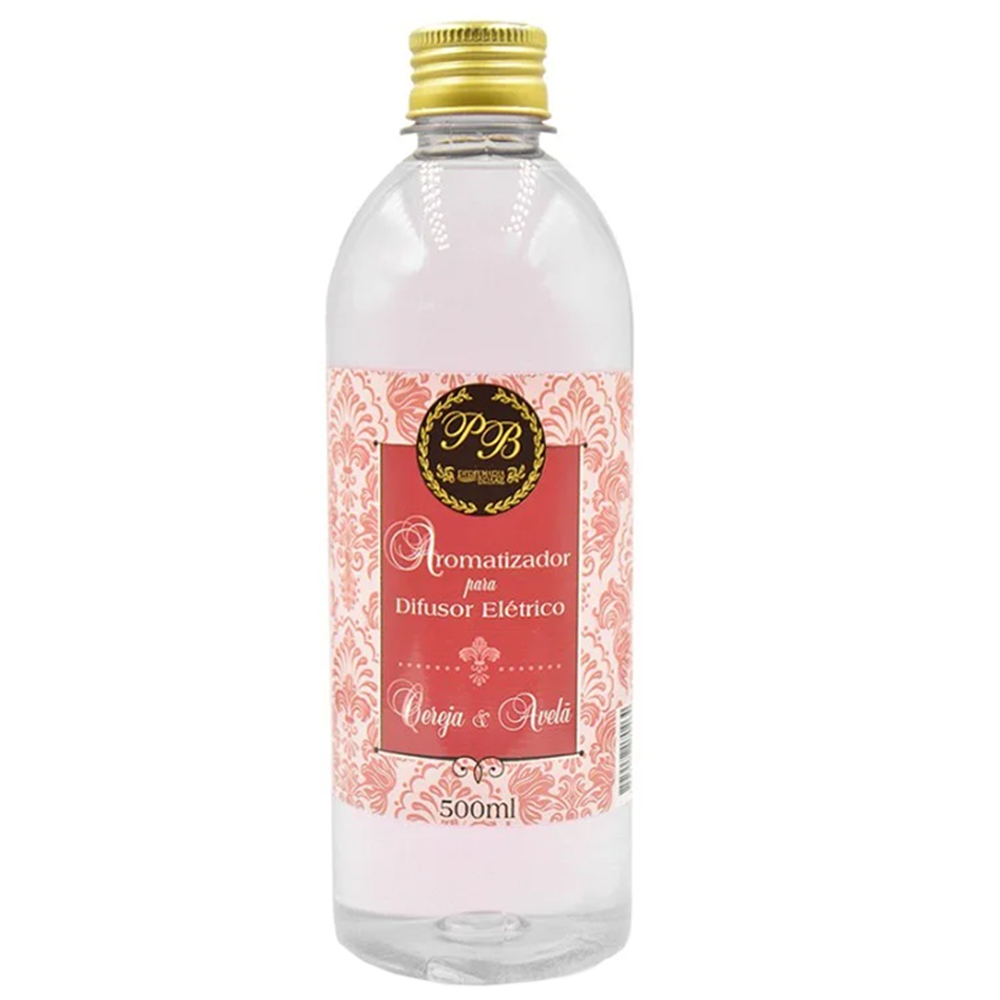AROMATIZADOR PARA DIFUSOR ELETRICO DE AMBIENTE CEREJA E AVELA 500ML