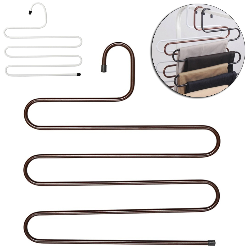 CABIDE ROUPA / CALCA DE METAL COM 5 DIVISORIAS COLORS 36X33CM 8MM