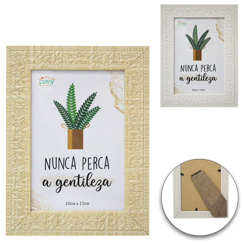 PORTA RETRATO 10X15 COM MOLDURA DE PLASTICO TMD