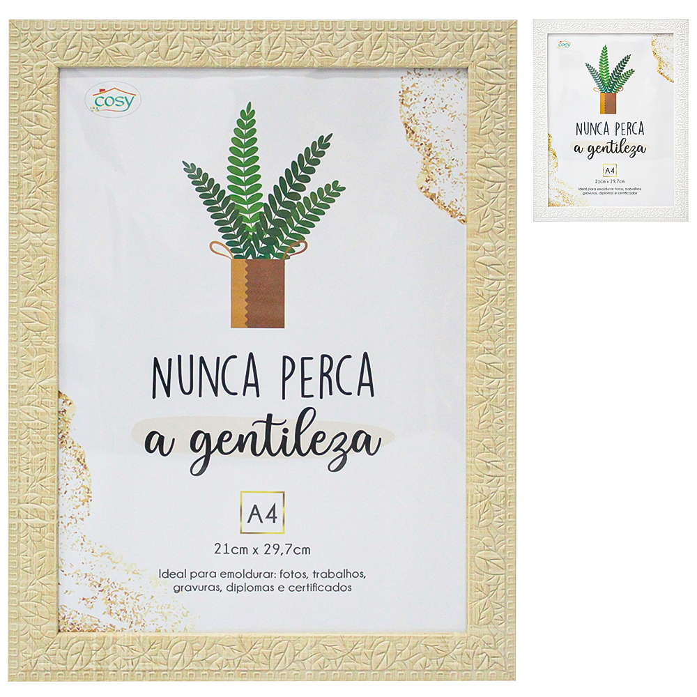 QUADRO PARA DIPLOMAS / CERTIFICADOS A4 DE PLASTICO TMD 29,7X21CM