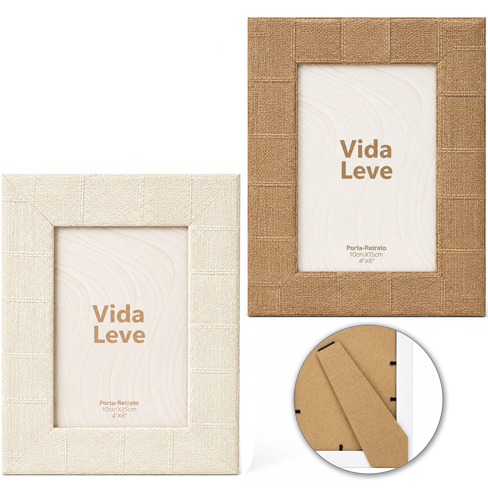 PORTA RETRATO 10X15 COM MOLDURA DE PLASTICO TMD 