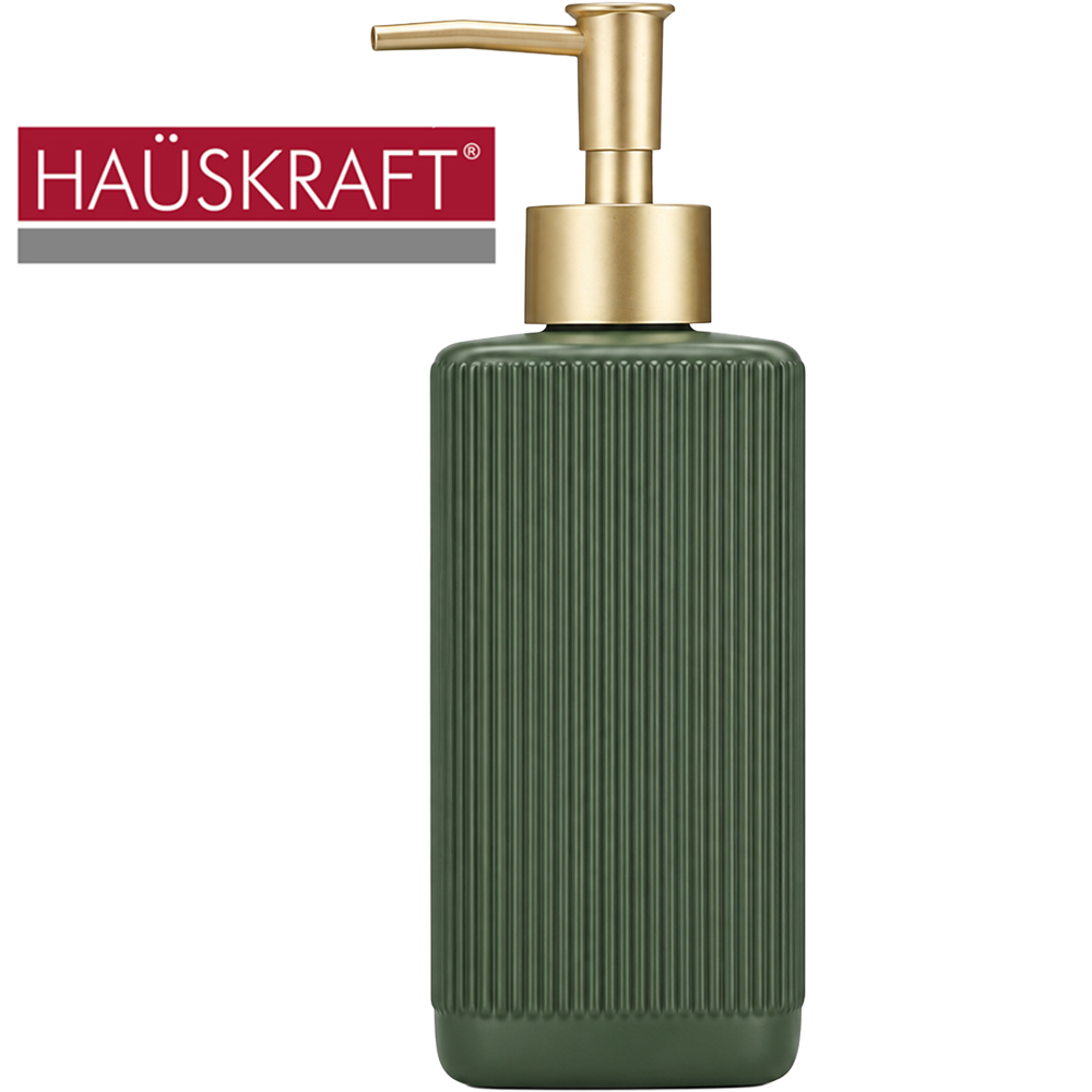 PORTA SABONETE LIQUIDO DE VIDRO QUADRADO ARBOR VERDE HAUSKRAFT 400ML