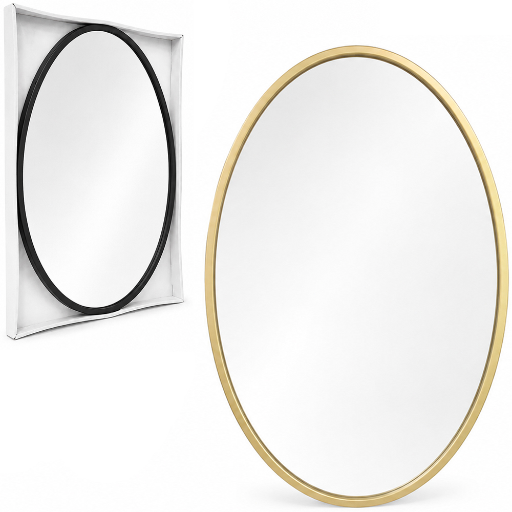 ESPELHO DE PENDURAR EMOLDURADO OVAL DECORATIVO 60X40CM