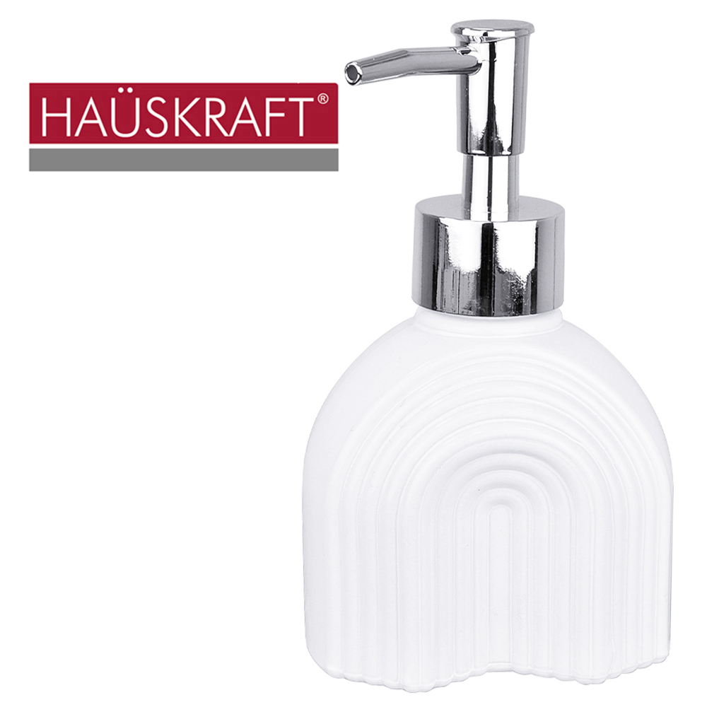 PORTA SABONETE LIQUIDO DE VIDRO ARCOS HAUSKRAFT 250ML