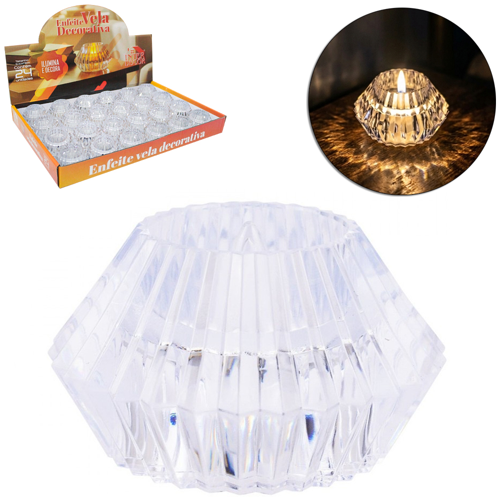 VELA DECORATIVA ELETRONICA DE LED INTER DECOR A BATERIA 3,5X5,5CM DE Ø DP PLAY