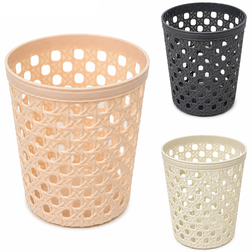 CESTO ORGANIZADOR PORTA TRECO DE PLASTICO REDONDO VAZADO 12X10CM DE Ø