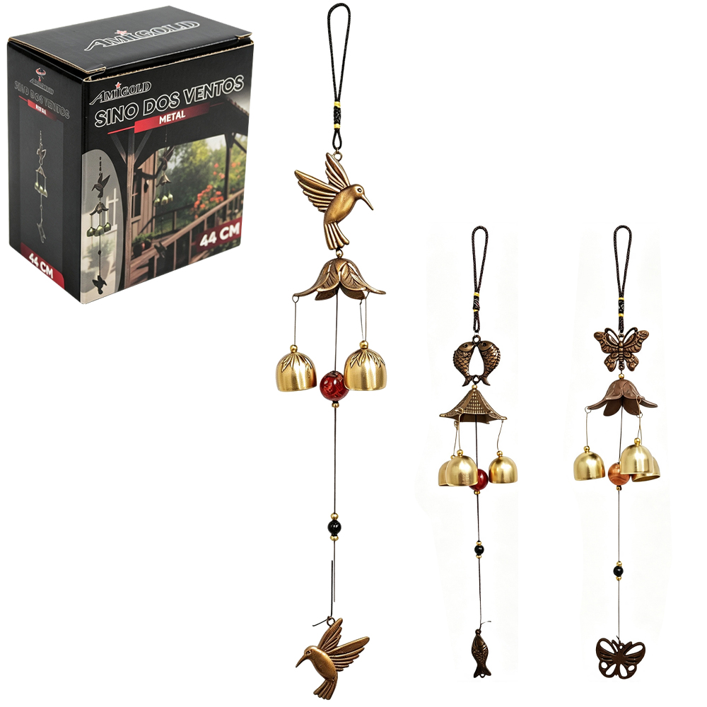 SINO DOS VENTOS DECORATIVO DE METAL 44CM