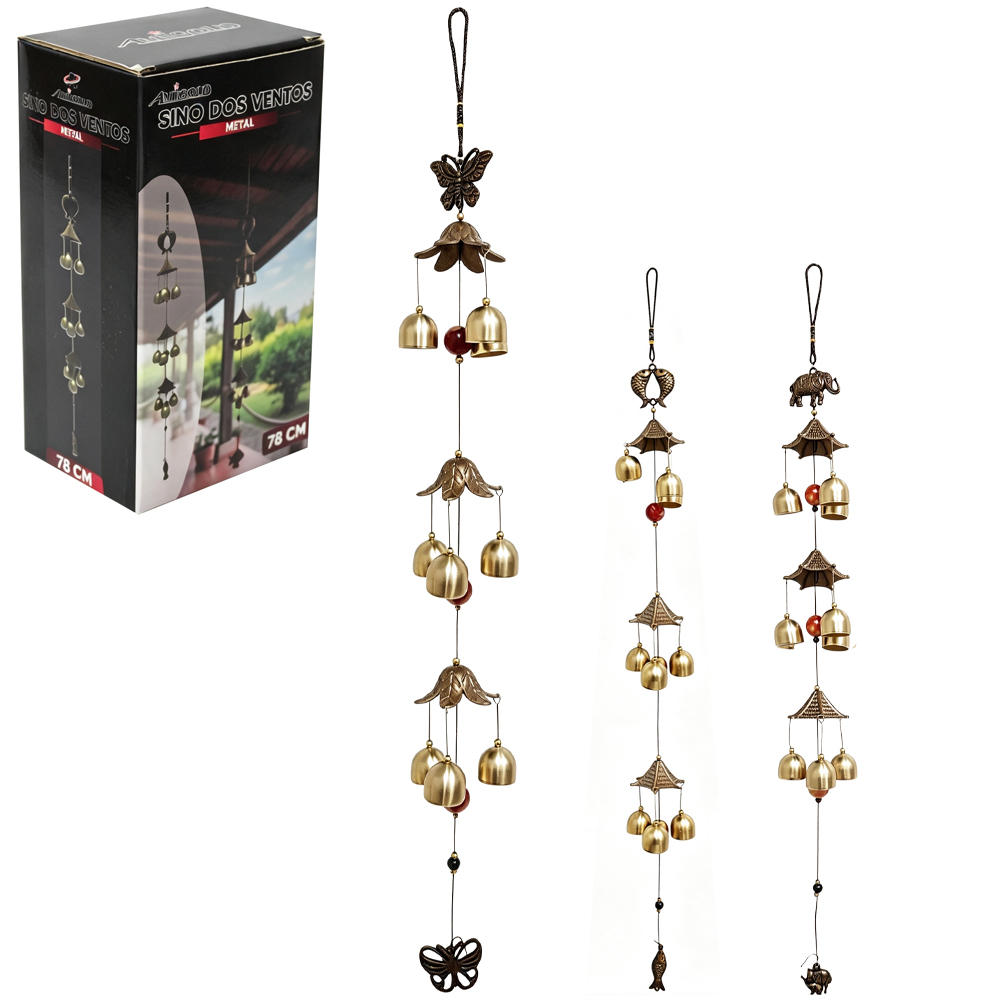 SINO DOS VENTOS DECORATIVO DE METAL 78CM