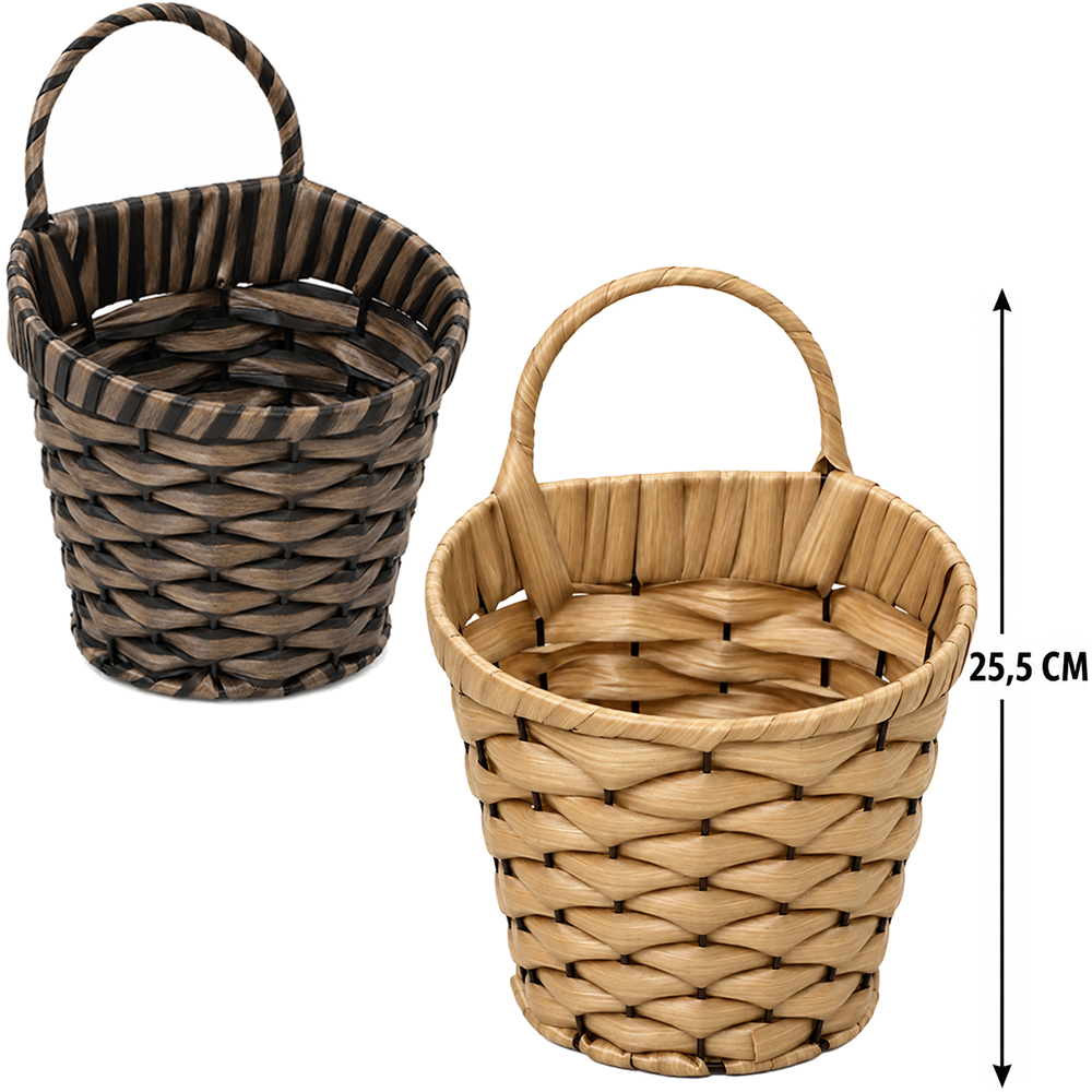 CESTO ORGANIZADOR DE PLASTICO TIPO VIME COM ALCA 25,5X18X15CM