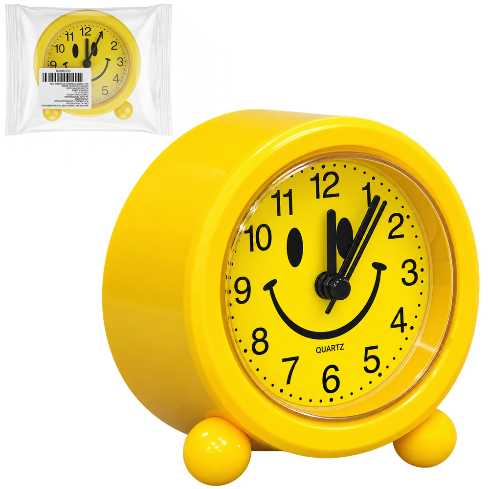 RELOGIO DE MESA / DESPERTADOR REDONDO EMOTICONS