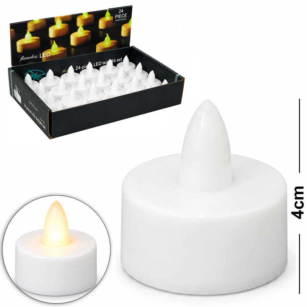 VELA DECORATIVA ELETRONICA DE LED A BATERIA 4X3,5CM DE Ø DP PLAY