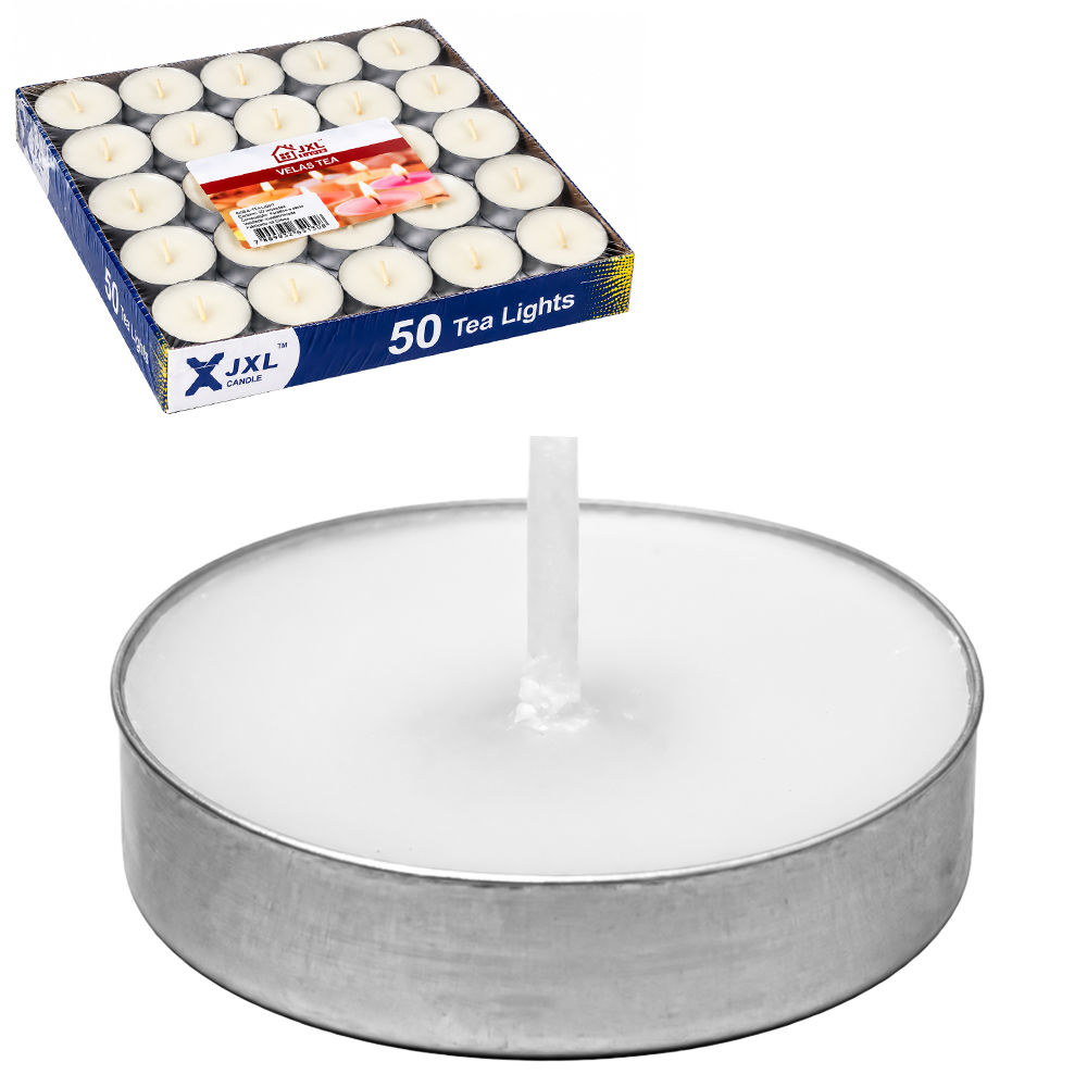 VELA DECORATIVA FLUTUANTE / RECHAUD BRANCA COM 50 PECAS 3,5CM DE Ø 