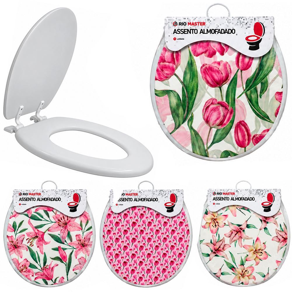 ASSENTO SANITARIO ALMOFADADO ROSAS 41,5X36,5CM 