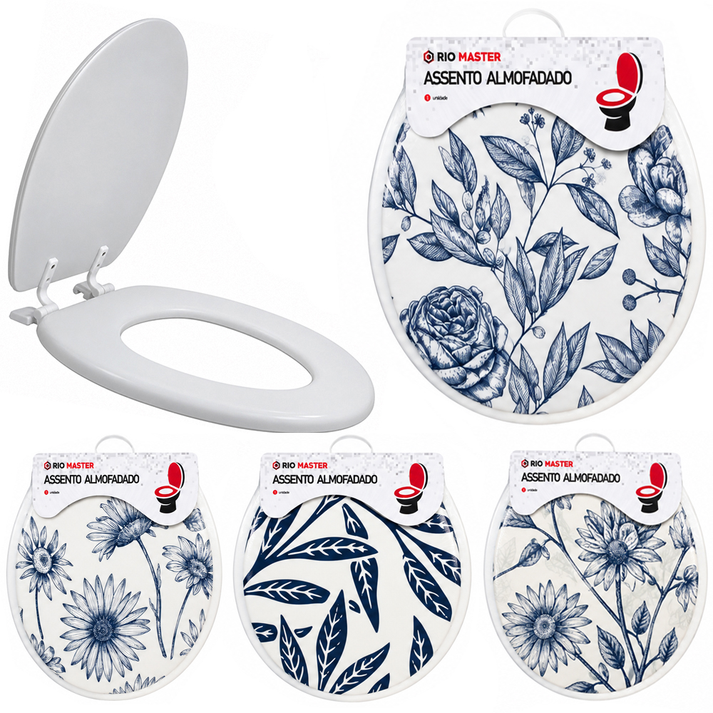 ASSENTO SANITARIO ALMOFADADO FLORES 41,5X36,5CM 