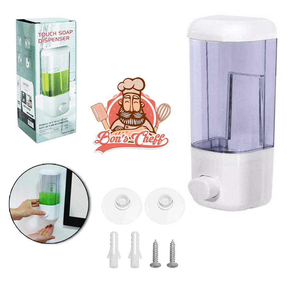 DISPENSER DE PAREDE PARA SABONETE LIQUIDO / ALCOOL GEL E DETERGENTE 540ML