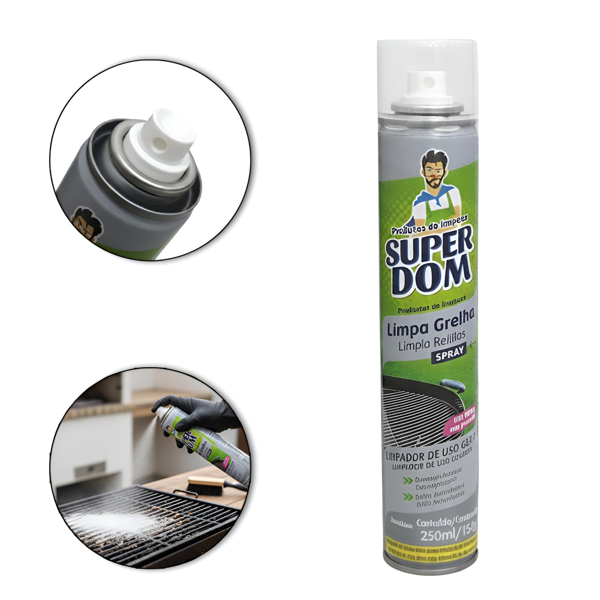 LIMPA GRELHA SPRAY SUPER DOM 250ML/150G