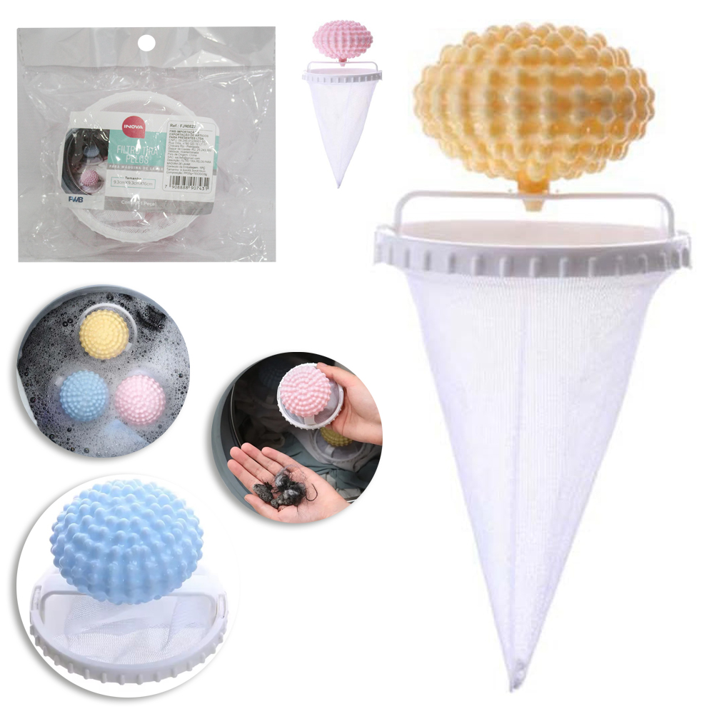 FILTRO COLETOR DE CABELOS / PELOS DE PLASTICO BOIA DE PLASTICO REDONDO GIRATORIA PARA MAQUINA DE LAVAR INOVA