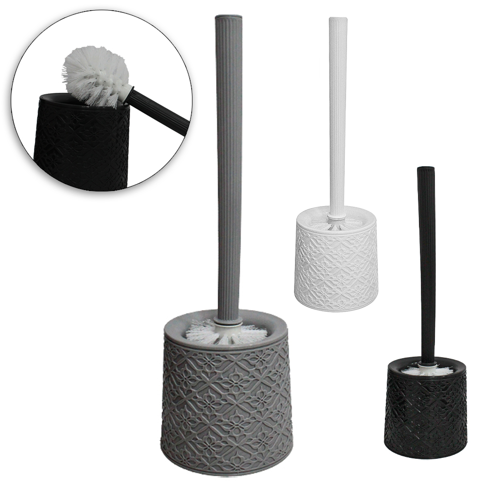 ESCOVA SANITARIA COM SUPORTE DE PLASTICO REDONDO CABO PLASTICO COLORS 41X12X12,5CM