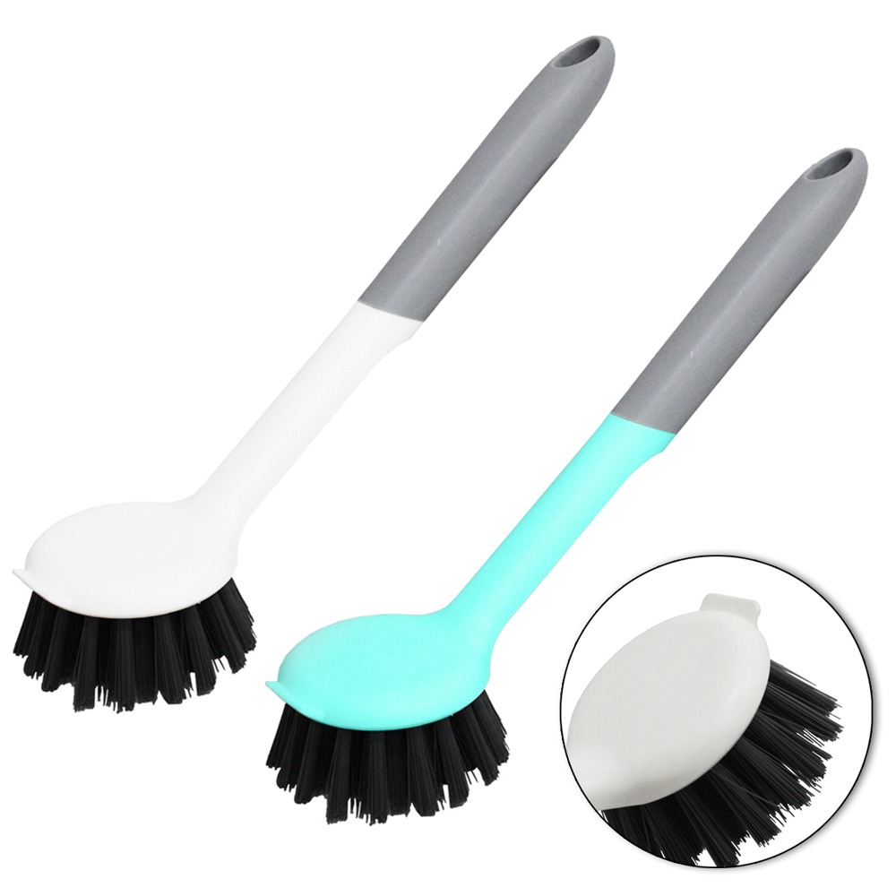 ESCOVA MULTIUSO REDONDA COM RASPADOR E CABO PLASTICO 25,5X6CM DE Ø