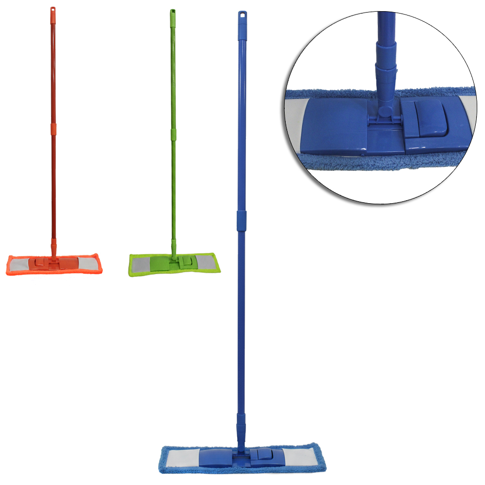 ESFREGAO MOP DE MICROFIBRA CABO DE INOX EXTENSIVEL 115X42X13CM