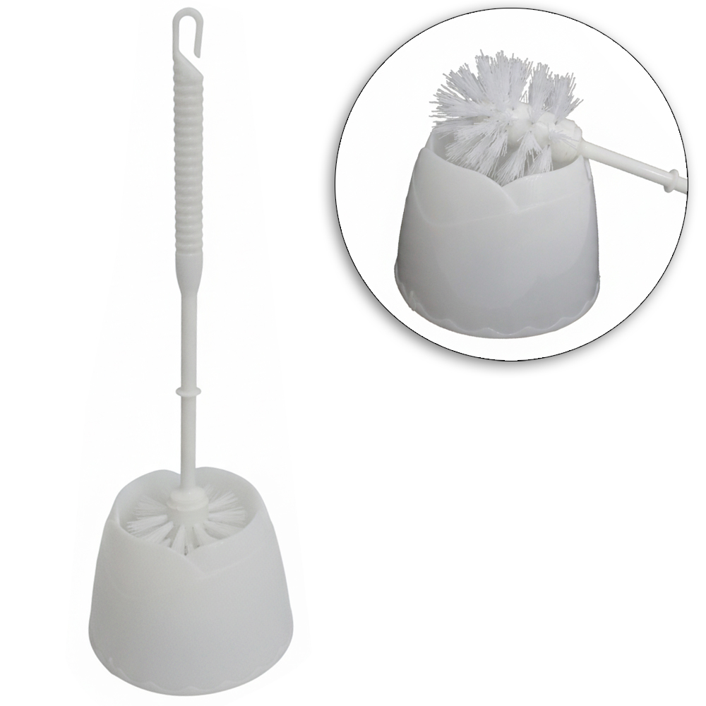 ESCOVA SANITARIA COM SUPORTE DE PLASTICO REDONDO 35X12CM DE Ø