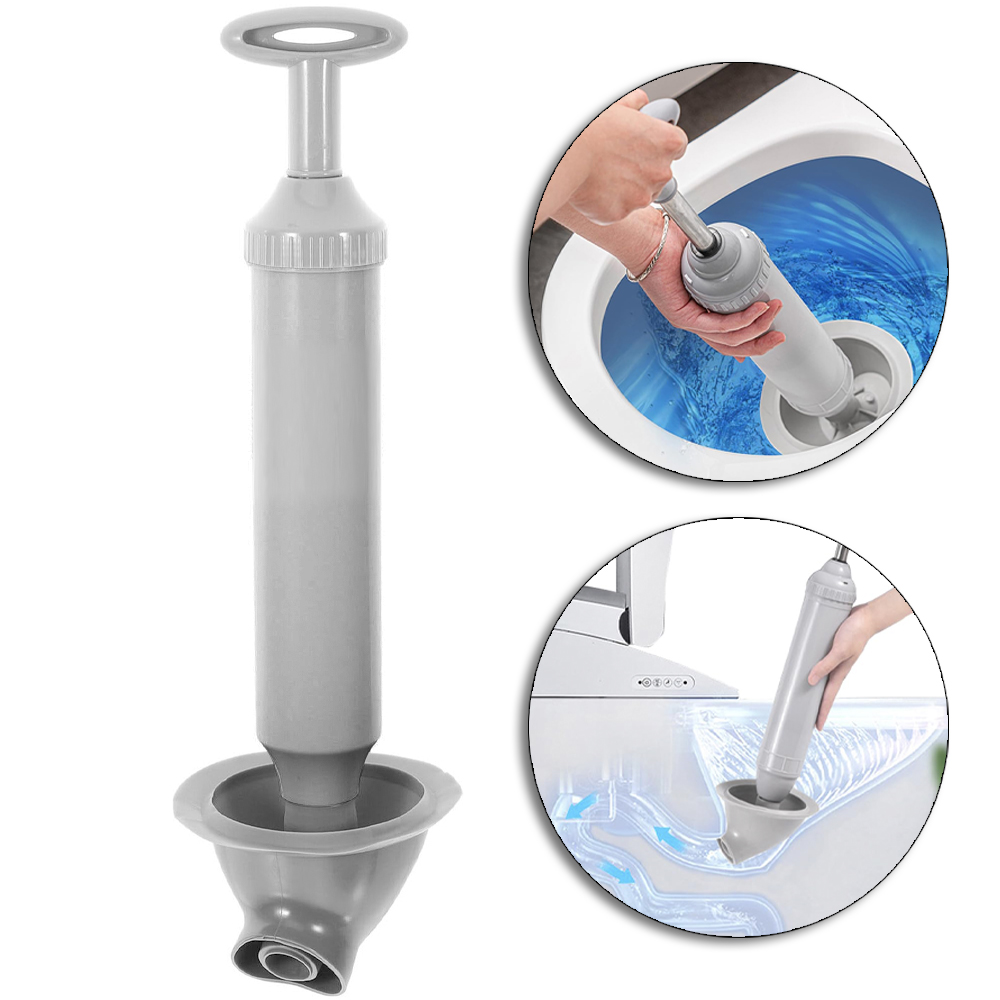 DESENTUPIDOR SANITARIO DE PRESSAO COM BICO DIRECIONADOR DE BORRACHA 45X11CM