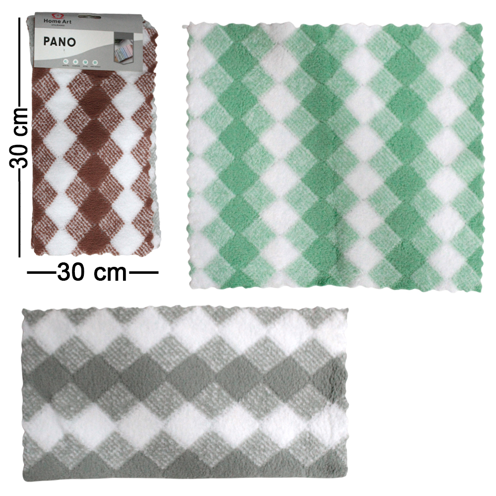 PANO DE LIMPEZA DE POLIESTER MULTIUSO COM 3 PECAS 30X30CM