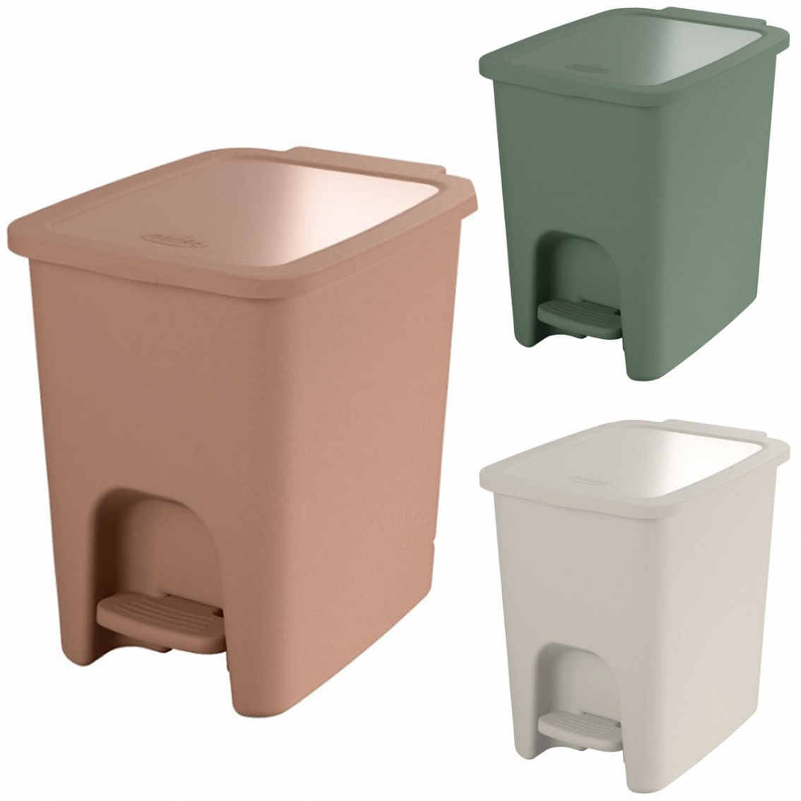 LIXEIRA COM PEDAL DE PLASTICO RETANGULAR 8L