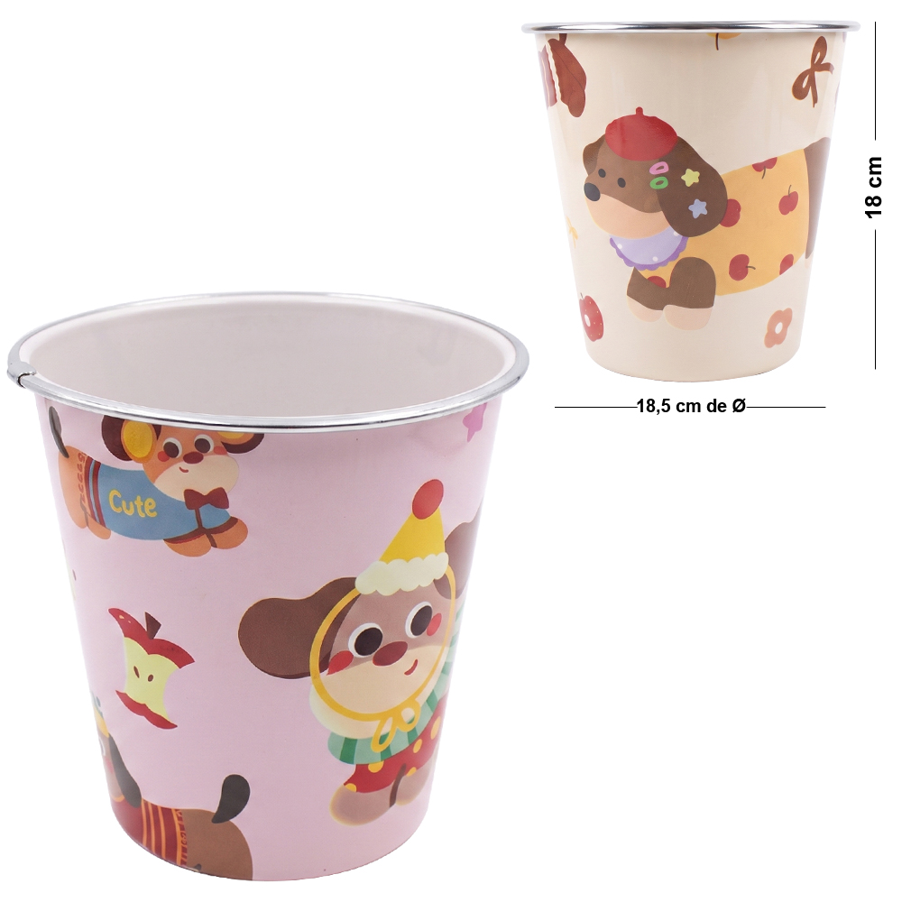 LIXEIRA DE PLASTICO REDONDA LABEL 18X18,5CM DE Ø 