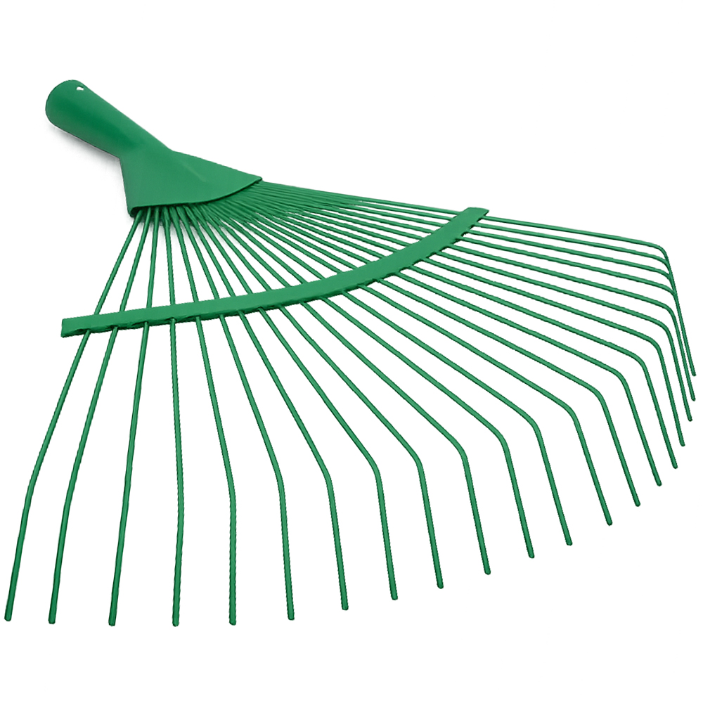 VASSOURA ANCINHO / RASTELO PARA GRAMA DE FERRO SEM CABO 22 DENTES 37X36CM
