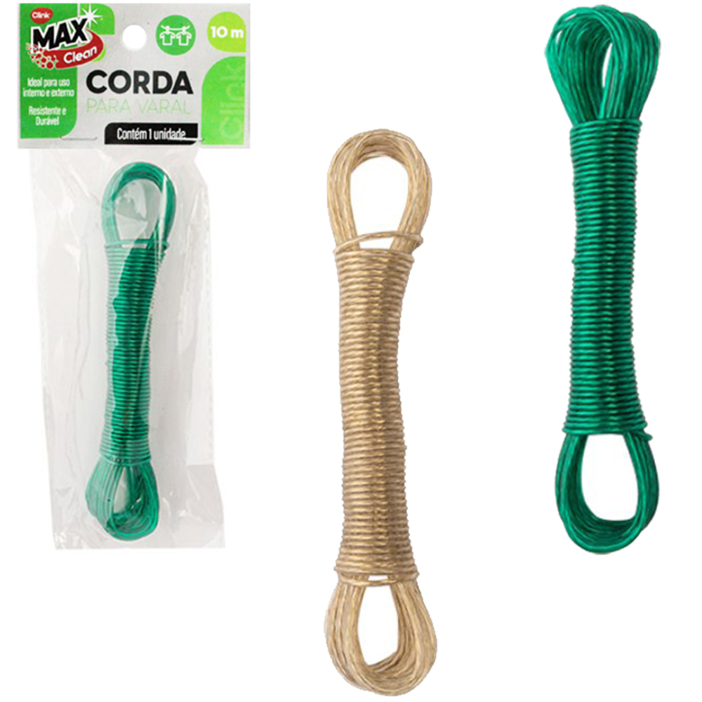 CORDA DE ACO REVESTIDO COM PVC PARA VARAL MAX CLEAN 20 METROS 