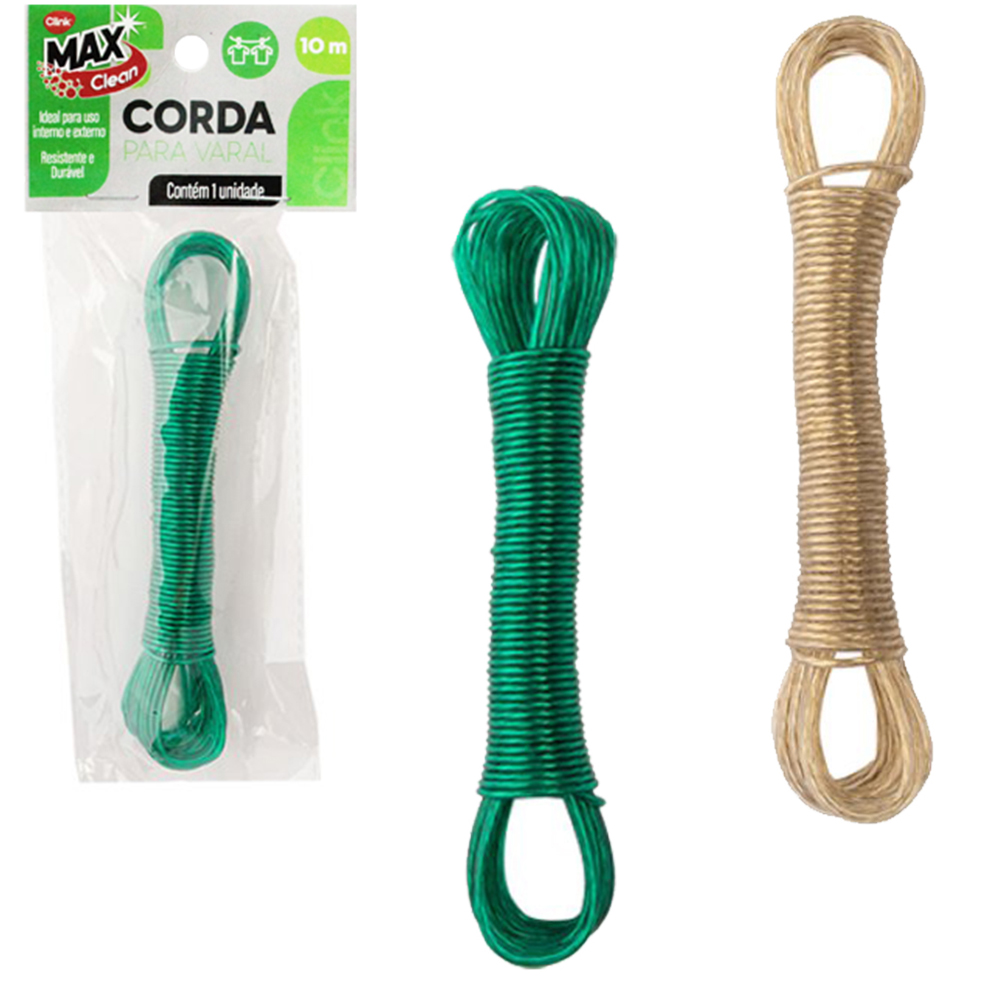 CORDA DE ACO REVESTIDO COM PVC PARA VARAL MAX CLEAN 10 METRS 