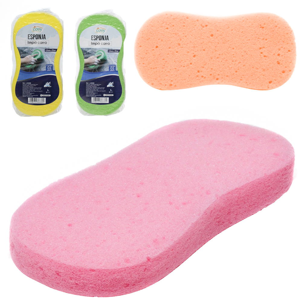 ESPONJA ESPUMA PARA LAVAR CARRO COMPACTADA 22X4,5CM
