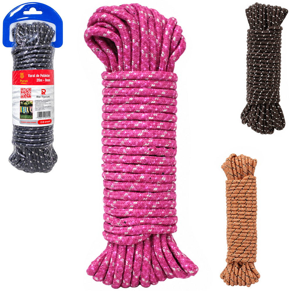 CORDA DE NYLON MESCLADA PARA VARAL COLORS 20MX8MM 