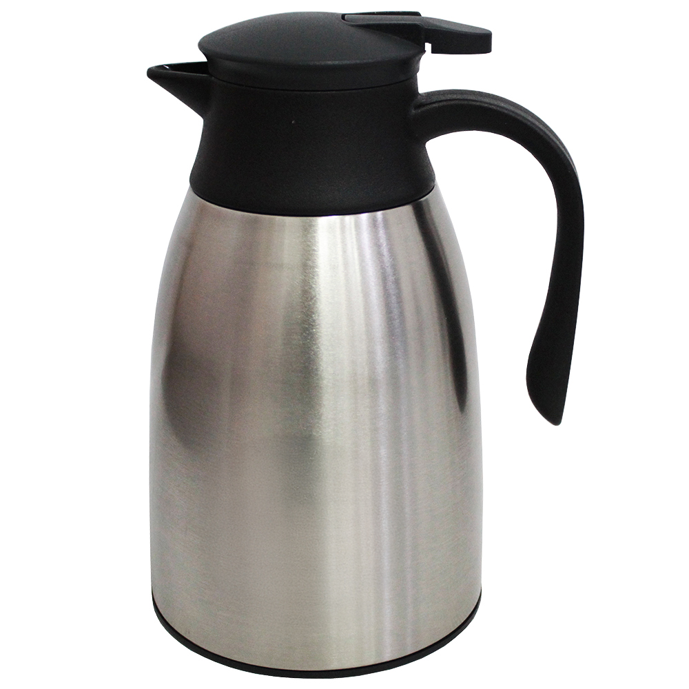 GARRAFA TERMICA INOX COM AMPOLA DE VIDRO COM GATILHO 1L