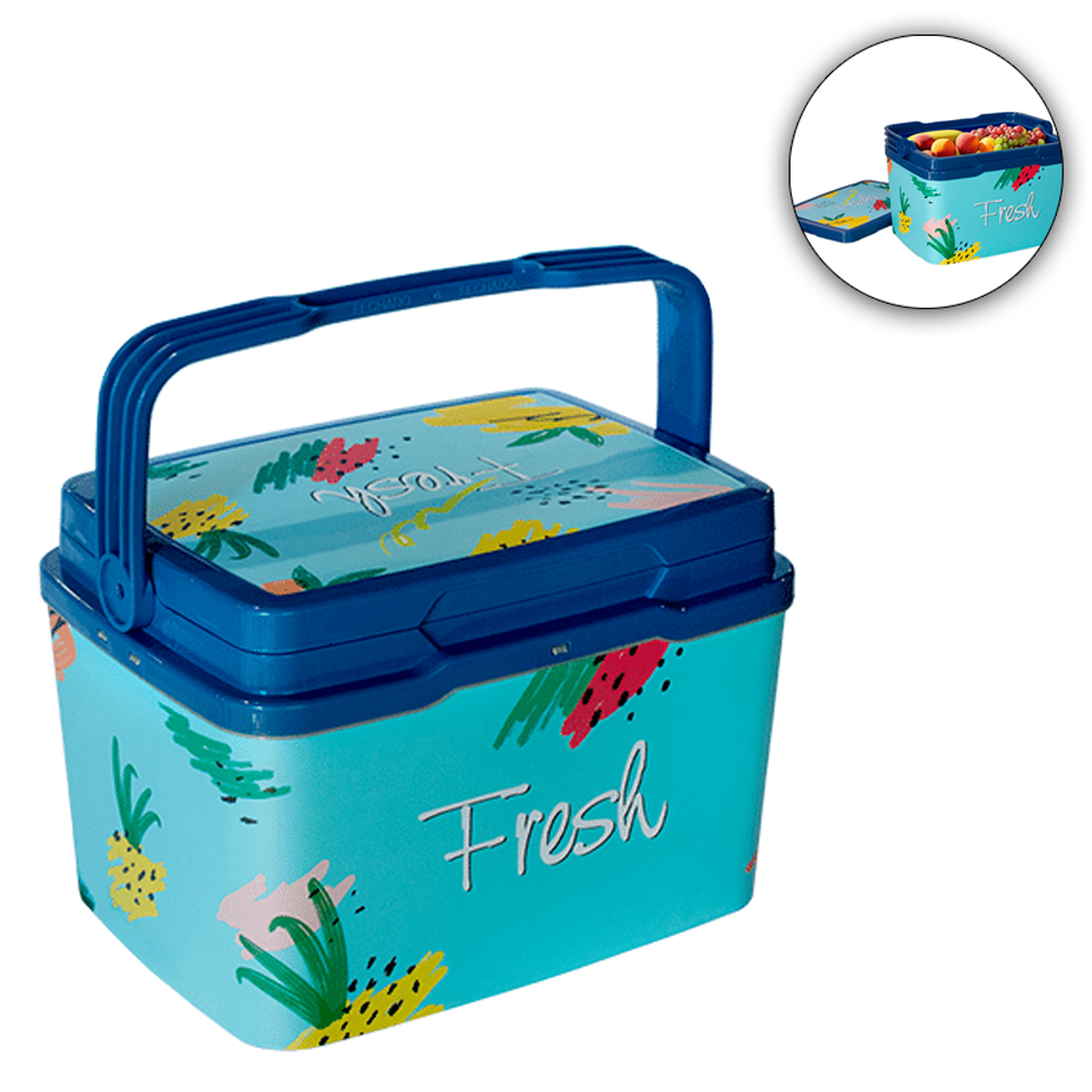 CAIXA TERMICA DE PLASTICO LABEL 7L 28,1X21,2X19CM
